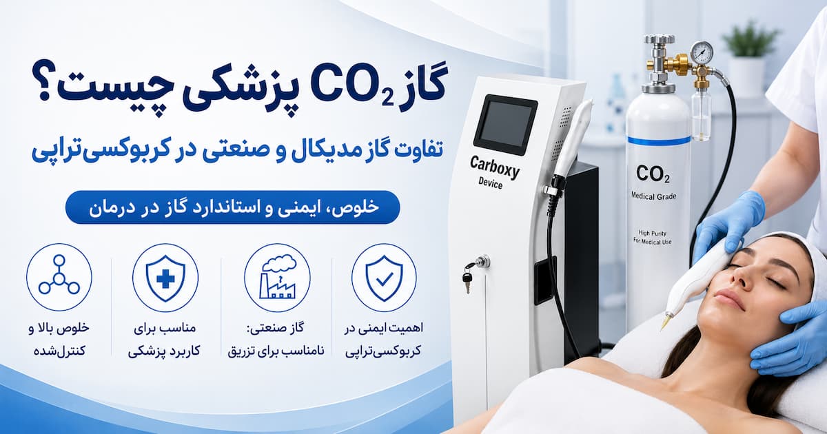 گاز CO₂ پزشکی چیست؟ تفاوت گاز مدیکال و صنعتی در کربوکسی تراپی